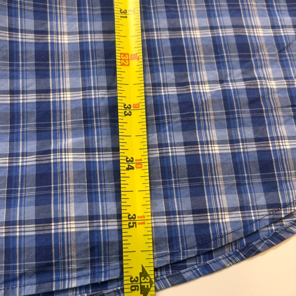 Ralph Lauren Big & Tall 3XLT Blue Plaid Button Down Shirt Classic Fit - Picture 7 of 9